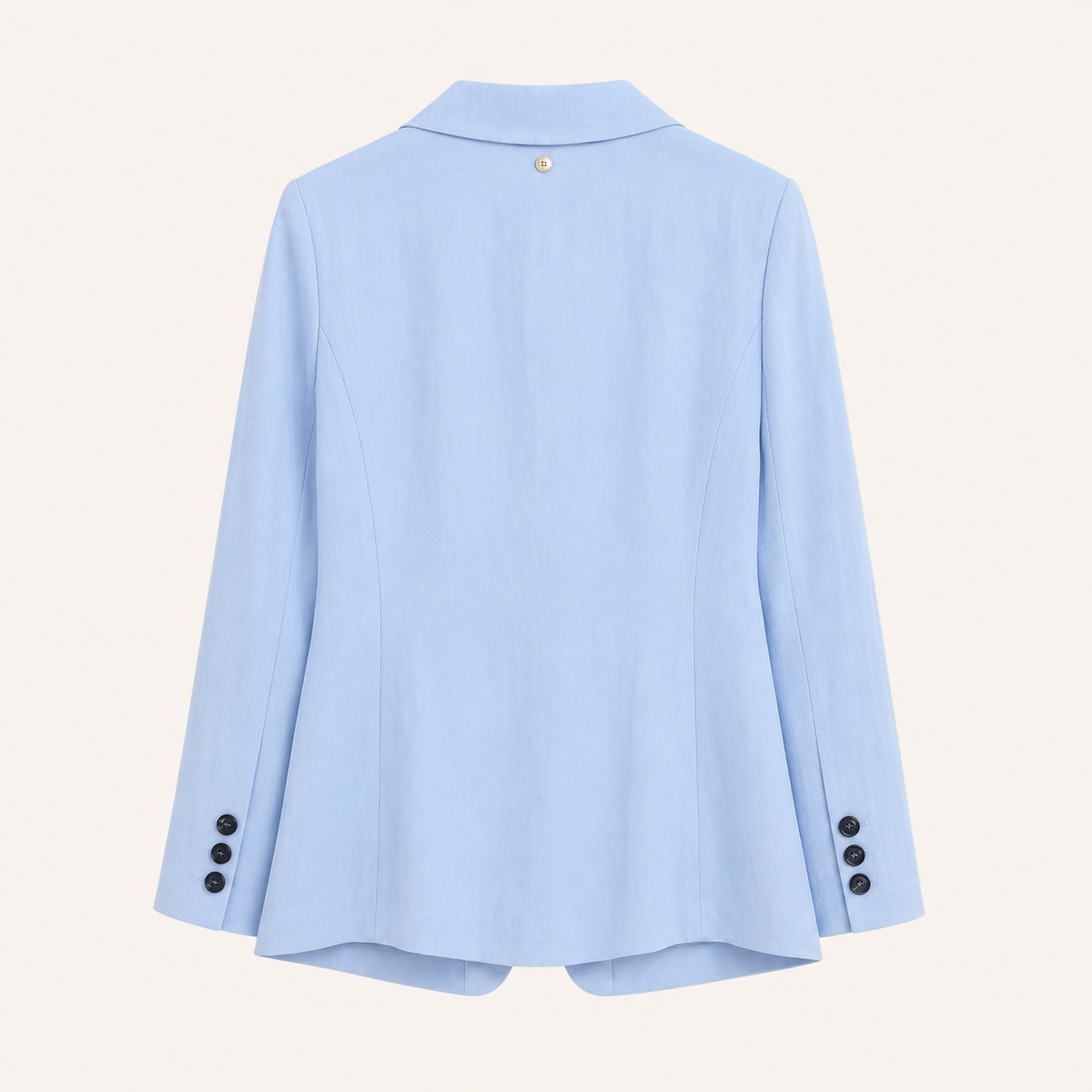 Blazer azzurro chiaro con revers e bottone singolo