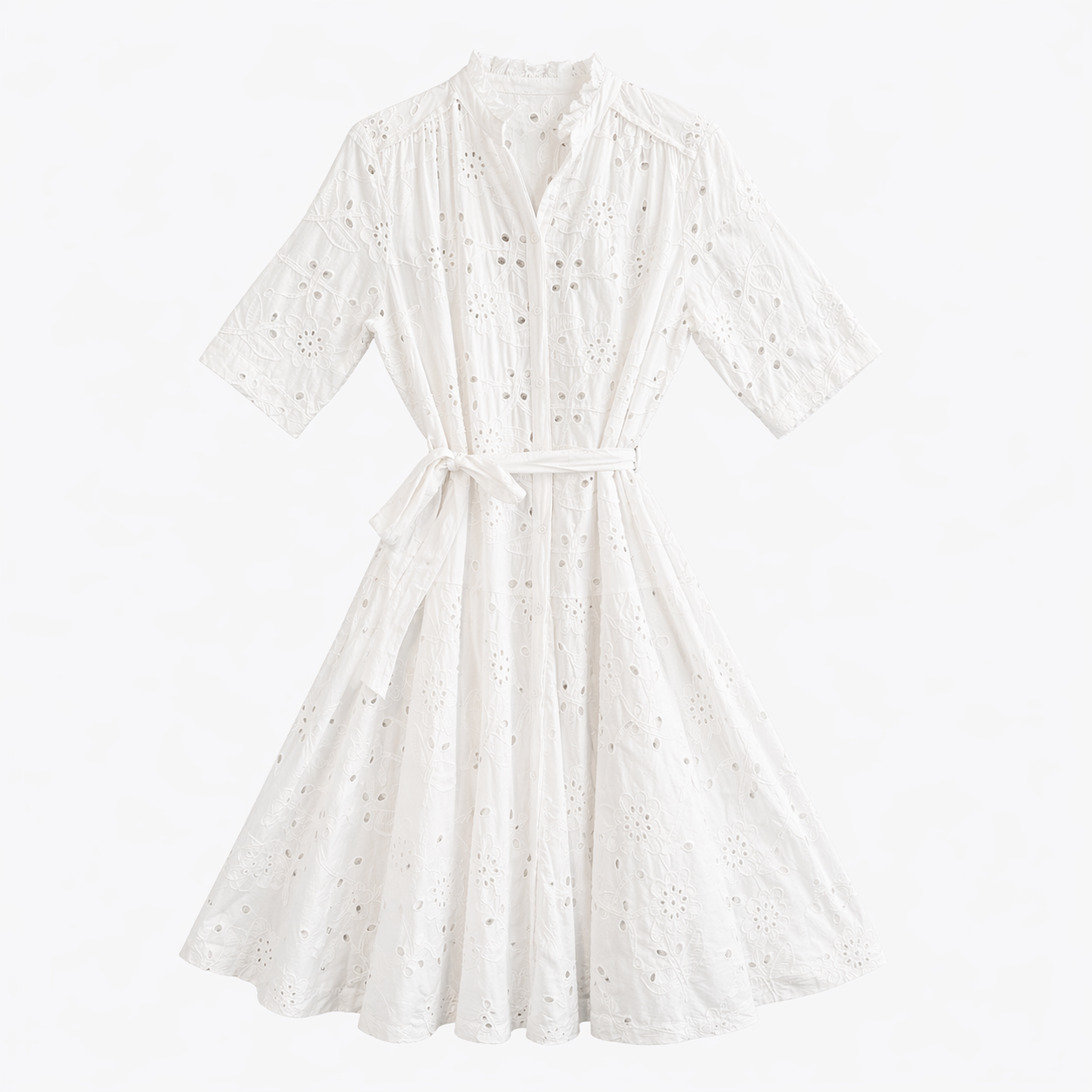 Vestito sangallo crema