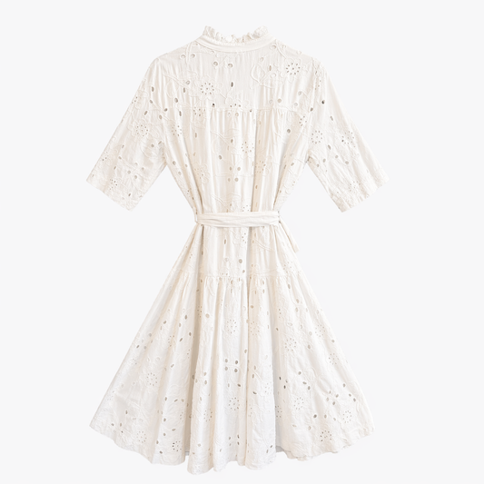 Vestito sangallo crema